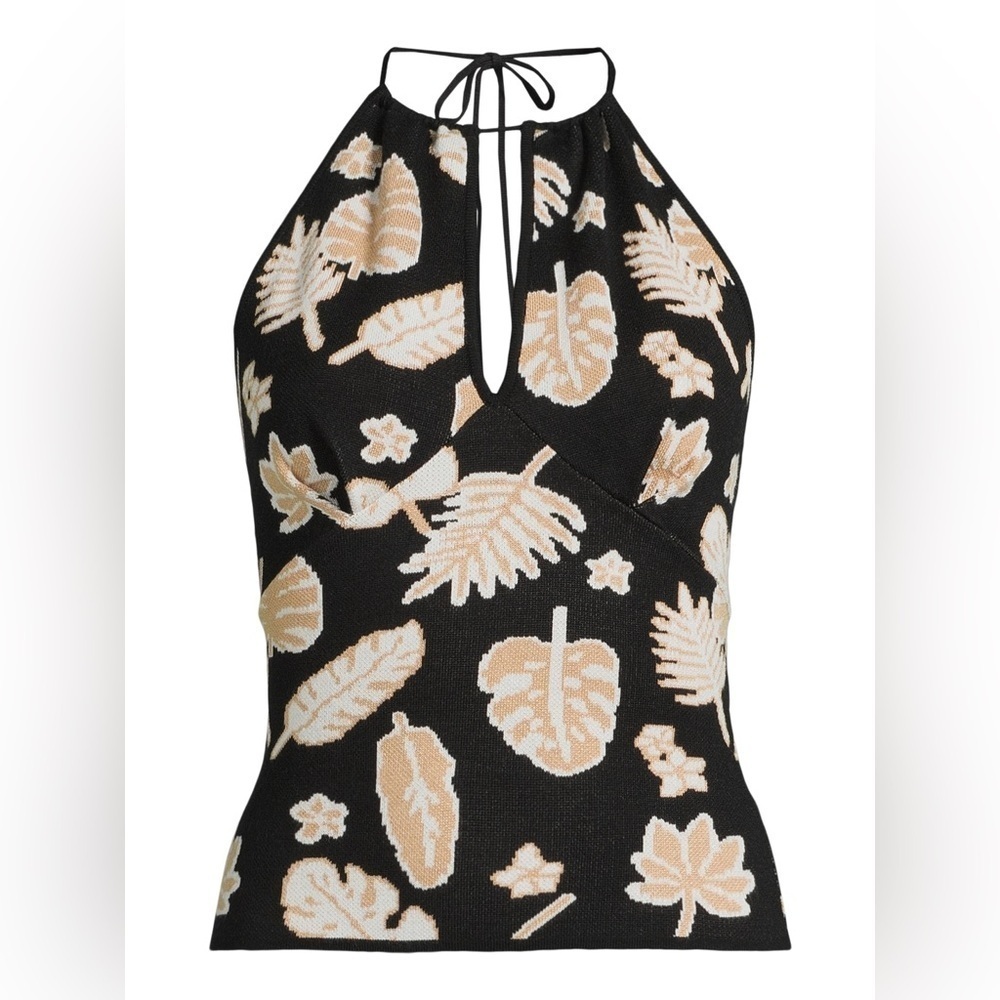 Madden NYC Knit Keyhole Halter Shirt NWT Large